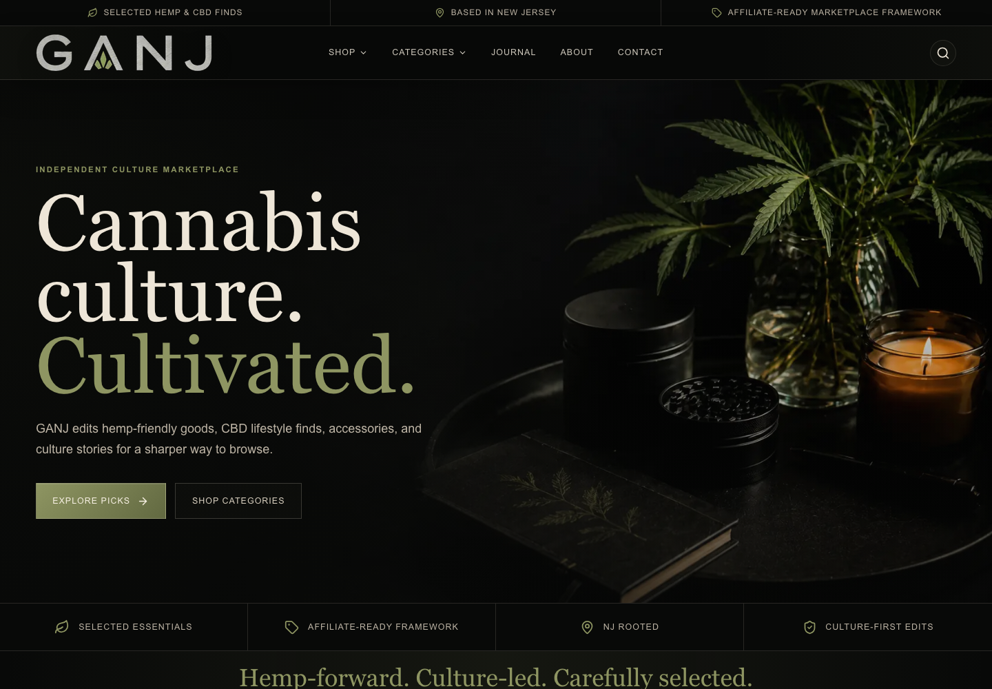 GANJ homepage preview